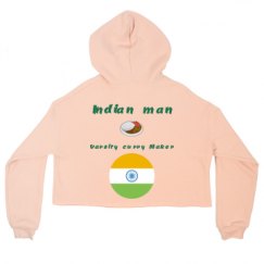 Ladies Relaxed Fit Cropped Fleece Hoodie