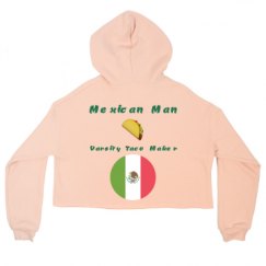 Ladies Relaxed Fit Cropped Fleece Hoodie