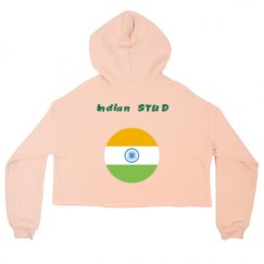 Ladies Relaxed Fit Cropped Fleece Hoodie