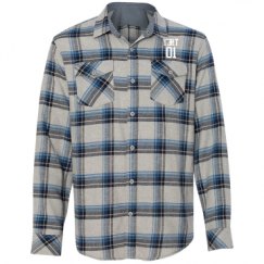 Unisex Long Sleeve Plaid Flannel Shirt