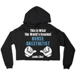 Ladies Relaxed Fit Cropped Fleece Hoodie