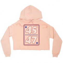 Ladies Relaxed Fit Cropped Fleece Hoodie