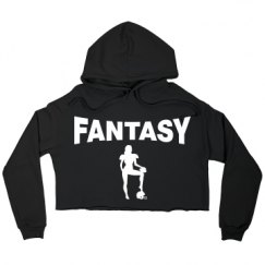 Ladies Relaxed Fit Cropped Fleece Hoodie