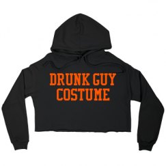 Ladies Relaxed Fit Cropped Fleece Hoodie