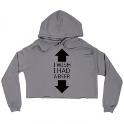 Ladies Relaxed Fit Cropped Fleece Hoodie