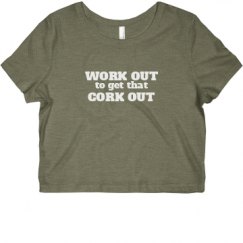 Ladies Slim Fit Crop Top Tee