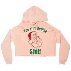 Ladies Relaxed Fit Cropped Fleece Hoodie