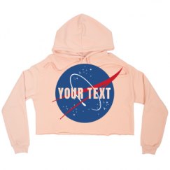 Ladies Relaxed Fit Cropped Fleece Hoodie