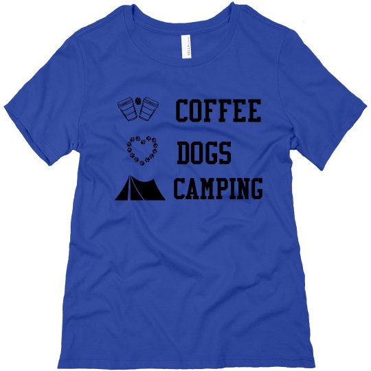 Coffee dogs camping - chevytheboston tee Coffee dogs camping - chevytheboston tee