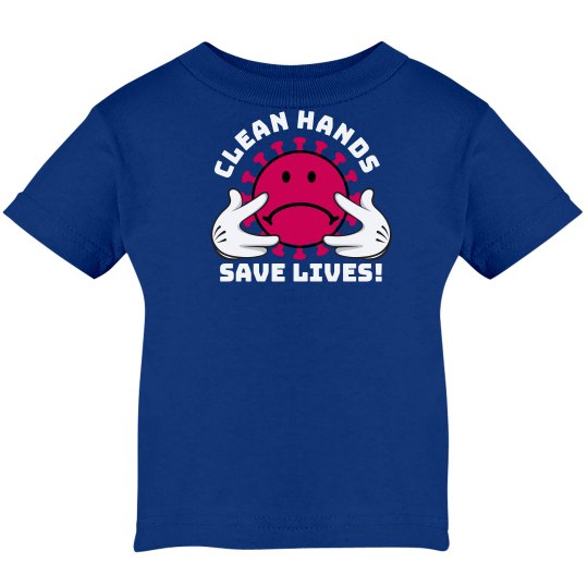 Corona Virus Clean Hands Toddler Tee