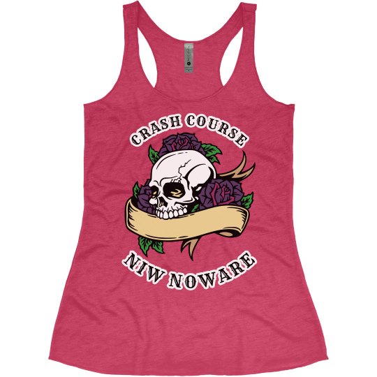 CRASH COURSE NIW NOWARE RACERBACK TRIBLEND TANK TOP CRASH COURSE NIW NOWARE RACERBACK TRIBLEND TANK TOP