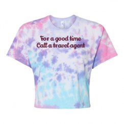 Women's Tie Dye Crop Top Tee