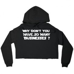 Ladies Relaxed Fit Cropped Fleece Hoodie