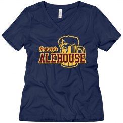 Ladies V-Neck Tee (Black)