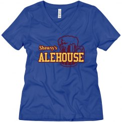 Ladies V-Neck Tee (White)