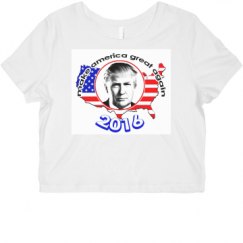 Ladies Slim Fit Crop Top Tee