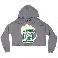Ladies Relaxed Fit Cropped Fleece Hoodie