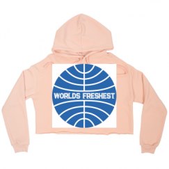 Ladies Relaxed Fit Cropped Fleece Hoodie