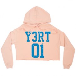 Ladies Relaxed Fit Cropped Fleece Hoodie