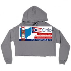 Ladies Relaxed Fit Cropped Fleece Hoodie