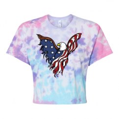 Women's Tie Dye Crop Top Tee