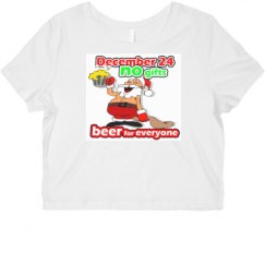 Ladies Slim Fit Crop Top Tee