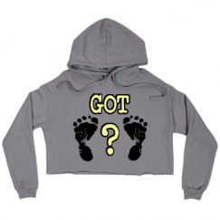 Ladies Relaxed Fit Cropped Fleece Hoodie