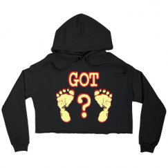 Ladies Relaxed Fit Cropped Fleece Hoodie