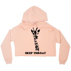 Ladies Relaxed Fit Cropped Fleece Hoodie