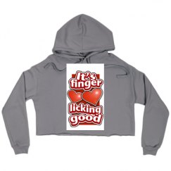 Ladies Relaxed Fit Cropped Fleece Hoodie