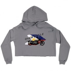 Ladies Relaxed Fit Cropped Fleece Hoodie