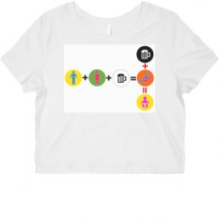 Ladies Slim Fit Crop Top Tee