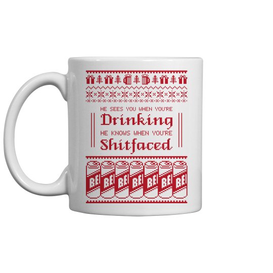 Drinking Shitfaced Coffee Mug Drinking Shitfaced Coffee Mug
