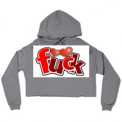 Ladies Relaxed Fit Cropped Fleece Hoodie