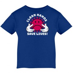 Corona Virus Clean Hands Toddler Tee