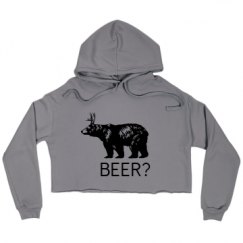 Ladies Relaxed Fit Cropped Fleece Hoodie