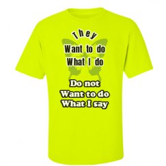 Unisex Ultra Cotton Safety Neon Crewneck Tee