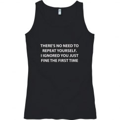 There's No Need To Repeat Yourself