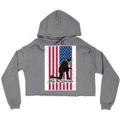 Ladies Relaxed Fit Cropped Fleece Hoodie