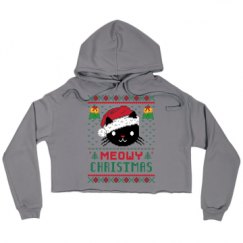 Ladies Relaxed Fit Cropped Fleece Hoodie