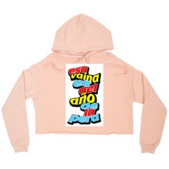 Ladies Relaxed Fit Cropped Fleece Hoodie