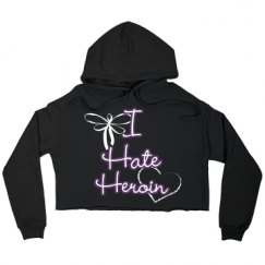 Ladies Relaxed Fit Cropped Fleece Hoodie