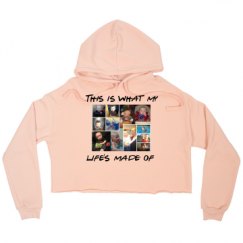 Ladies Relaxed Fit Cropped Fleece Hoodie