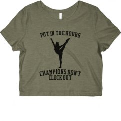 Ladies Slim Fit Crop Top Tee