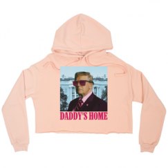 Ladies Relaxed Fit Cropped Fleece Hoodie