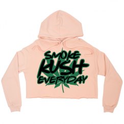 Ladies Relaxed Fit Cropped Fleece Hoodie