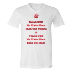 Unisex V-Neck Jersey Tee