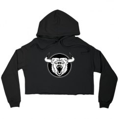 Ladies Relaxed Fit Cropped Fleece Hoodie