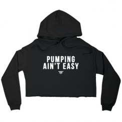 Ladies Relaxed Fit Cropped Fleece Hoodie