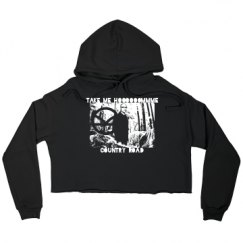 Ladies Relaxed Fit Cropped Fleece Hoodie